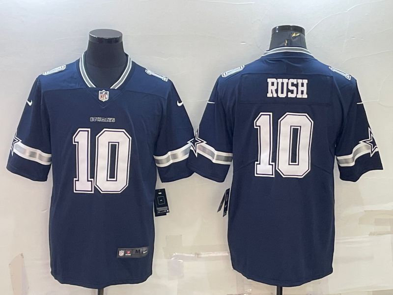 Men Dallas Cowboys 10 Rush Blue 2022 Vapor Untouchable Limited Nike NFL Jersey